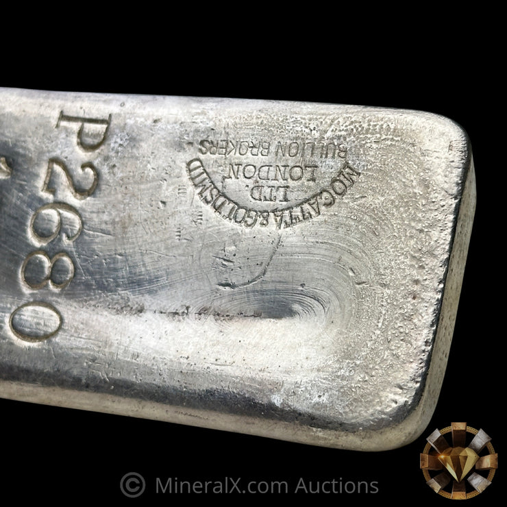 Kilo Engelhard London Vintage Silver Bar With Mocatta & Goldsmid Counterstamp