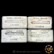 x4 10oz Engelhard Bull Logo Vintage Silver Bar