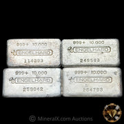 x4 10oz Engelhard Bull Logo Vintage Silver Bar