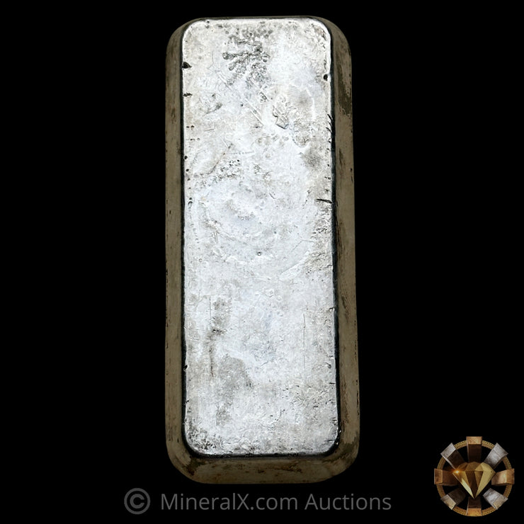 Kilo Johnson Matthey JM London Rare 3 Digit Serial Concave Mold Vintage Silver Bar