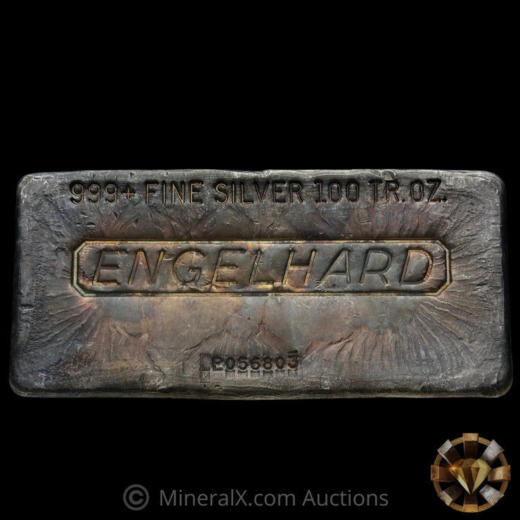 100oz Engelhard 6th Series P Serial With Rare K Prefix Anomaly Vintage Silver Bar