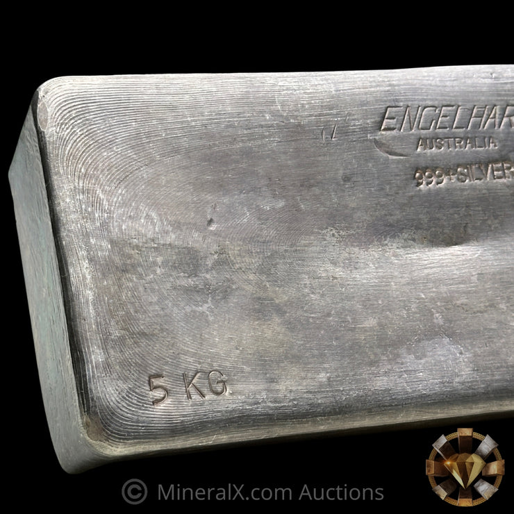 5Kilo (160.75oz) Engelhard Australia Vintage Silver Bar