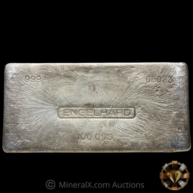 100oz Engelhard 3rd Series 5 Digit Vintage Silver Bar