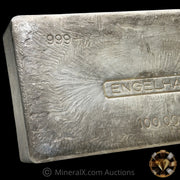100oz Engelhard 3rd Series 5 Digit Vintage Silver Bar