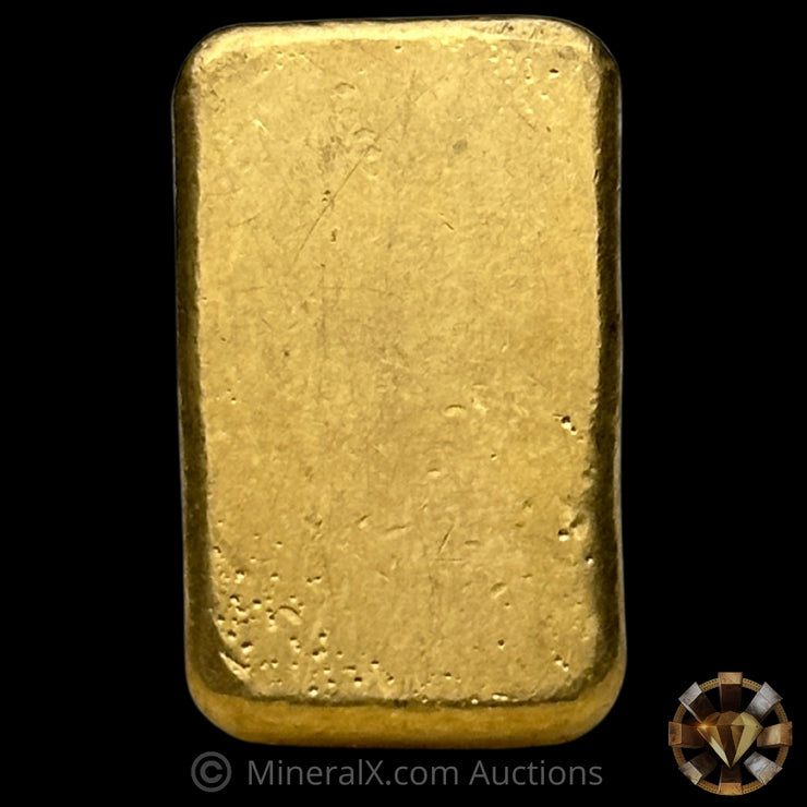1oz Engelhard E Logo Vintage Gold Bar With Sharp Struck Hallmark