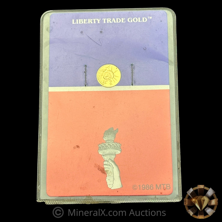 1/20oz 1986 Engelhard Liberty Trade MTB Bank Vintage Gold Coin Sealed In Assay
