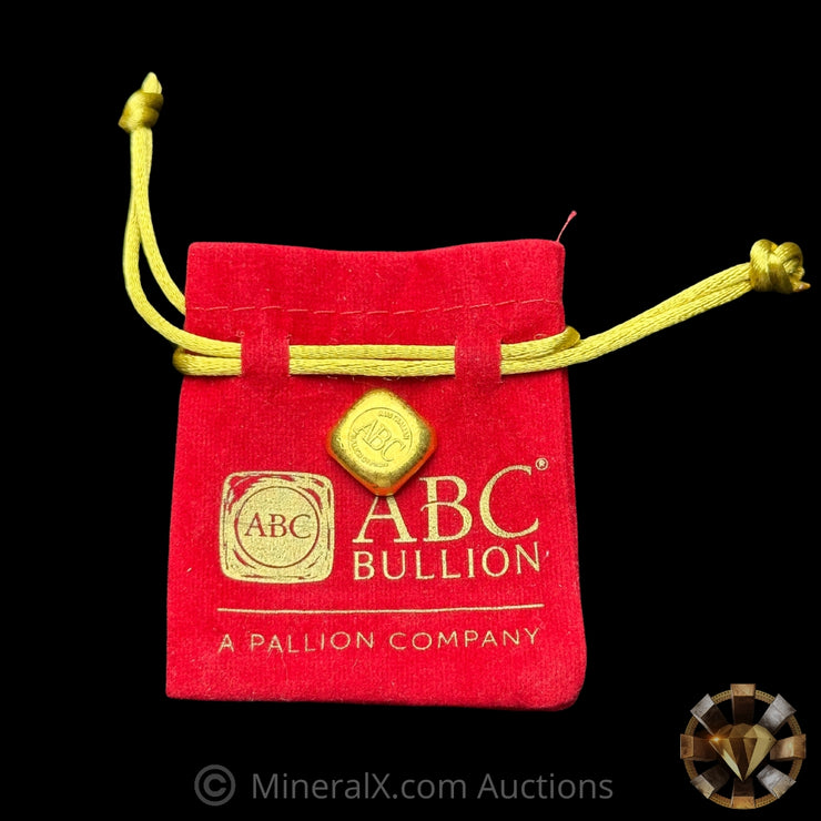 1/2oz ABC Australian Bullion Company Vintage Gold Bar With Red Velvet Bag