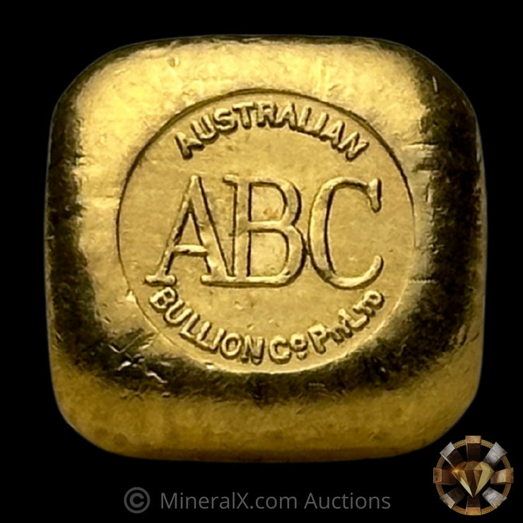 1/2oz ABC Australian Bullion Company Vintage Gold Bar With Red Velvet Bag