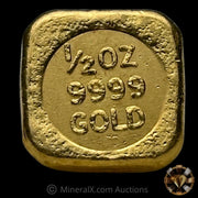 1/2oz ABC Australian Bullion Company Vintage Gold Bar With Red Velvet Bag