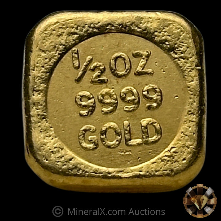 1/2oz ABC Australian Bullion Company Vintage Gold Bar With Red Velvet Bag