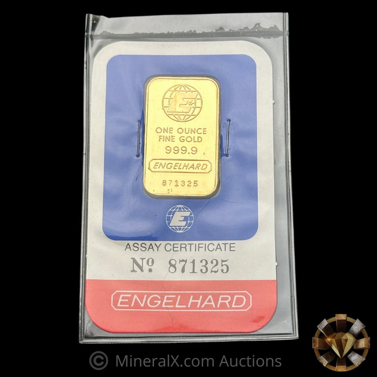1oz Engelhard Vintage Gold Bar In Assay