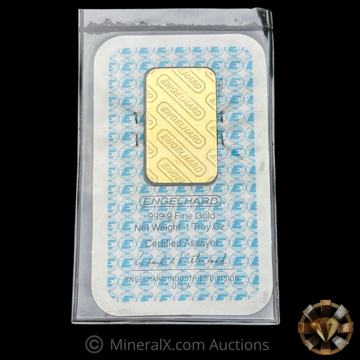 1oz Engelhard Vintage Gold Bar In Assay