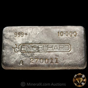 10oz Engelhard A Prefix Floating Decimal Bull Logo Vintage Silver Bar