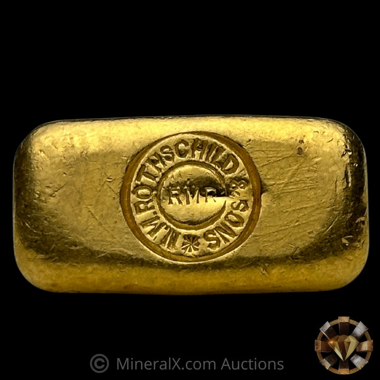 1oz N M Rothschild & Sons RMR Rare 999.8 Fineness Variety Vintage Gold Bar
