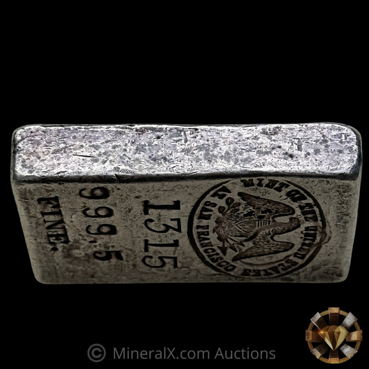 5.29oz Mint Of The United States At San Francisco SF Mint Vintage Silver Assay Ingot Bar