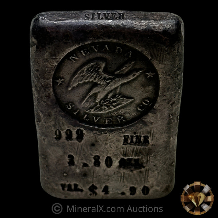3.80oz Nevada Silver Co Vintage Silver Bar