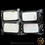 x4 5oz Engelhard Vintage Silver Bar Lot In Seals With Sequential Serials