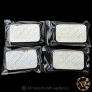 x4 5oz Engelhard Vintage Silver Bar Lot In Seals With Sequential Serials