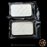 x2 5oz Engelhard Vintage Silver Bar Lot In Seals