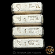 x4 1oz NCM Nevada Coin Mart Vintage Silver Bar Lot