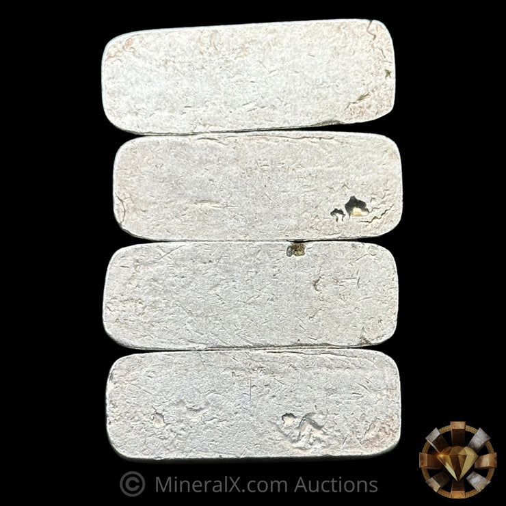 x4 1oz NCM Nevada Coin Mart Vintage Silver Bar Lot