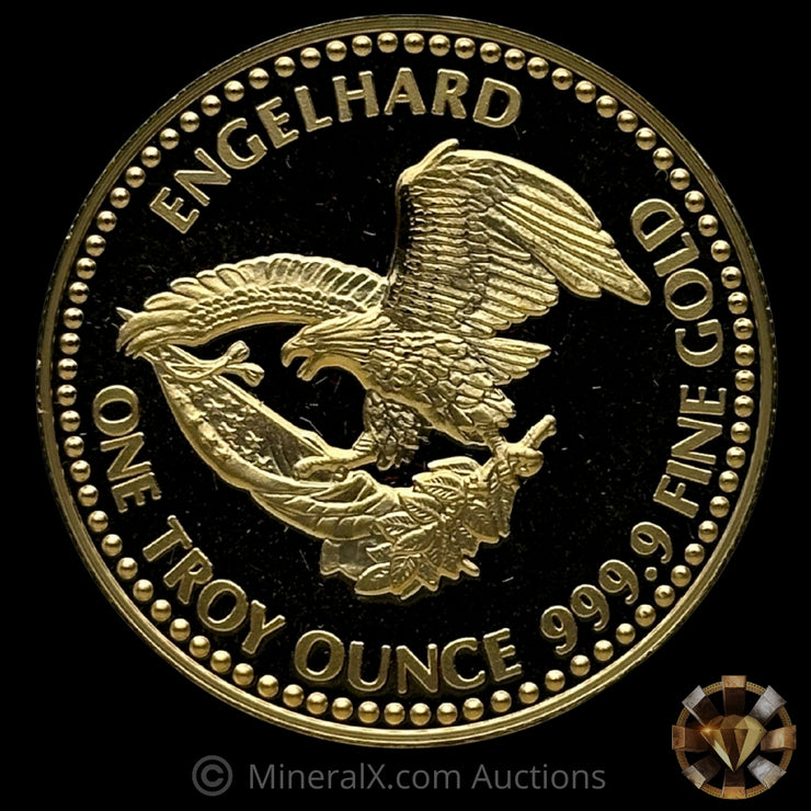 1oz 1987 Engelhard Cotton Proof Gold Coin Found With Original Red Velvet FMC Case In Exceptional Condition (Believed to be finest of 2 known examples)