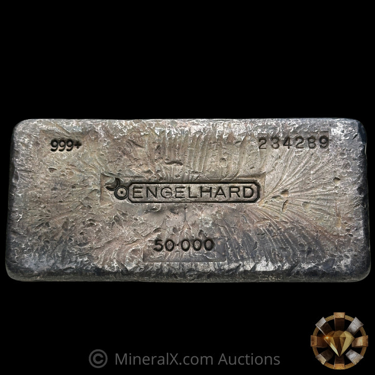 50oz Engelhard 2nd Series Bull Logo Vintage Silver Bar