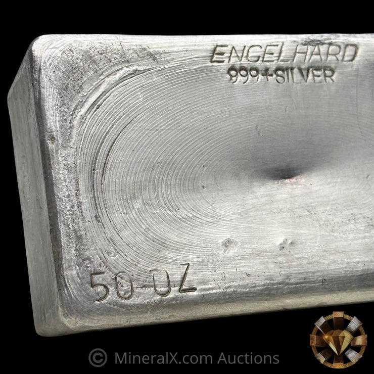 50oz Engelhard Australia Exceedingly Rare Weight Class Vintage Silver Bar With Low 2 Digit Serial