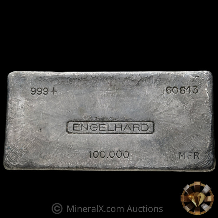 100oz Engelhard MFR Vintage Silver Bar