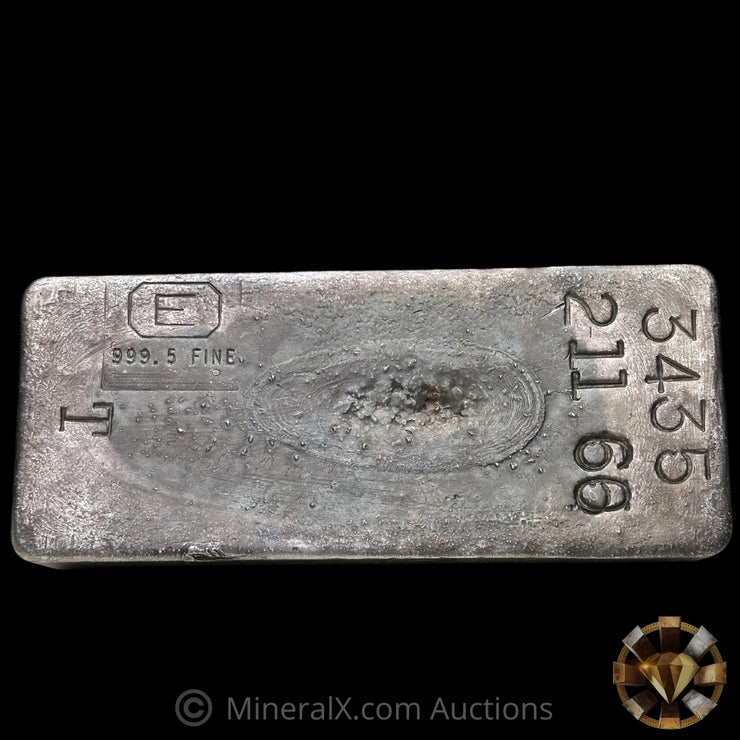 211.66oz Engelhard E Logo Penolas T Prefix Vintage Silver Bar