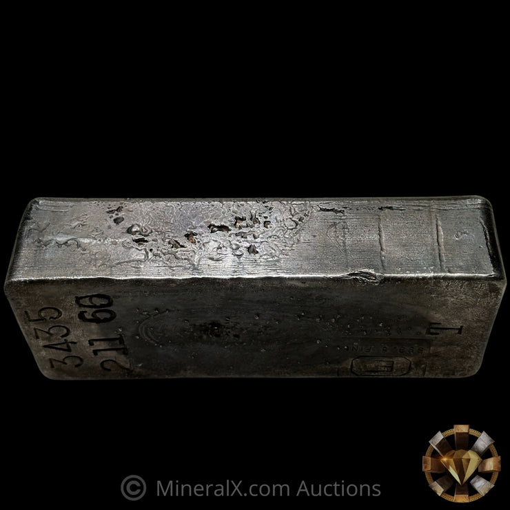 211.66oz Engelhard E Logo Penolas T Prefix Vintage Silver Bar