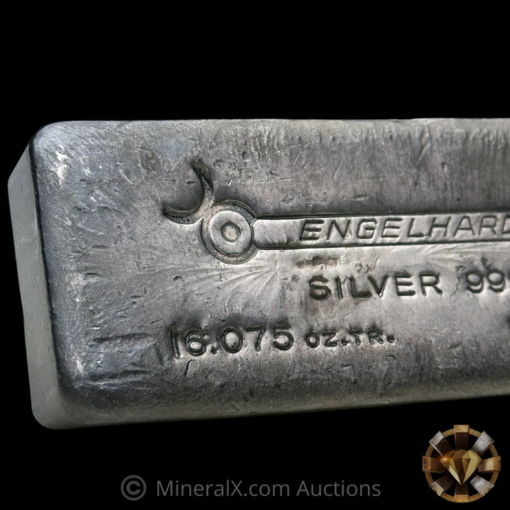 16.075oz (1/2 Kilo) Engelhard Bull Logo Poured Variety Vintage Silver Bar