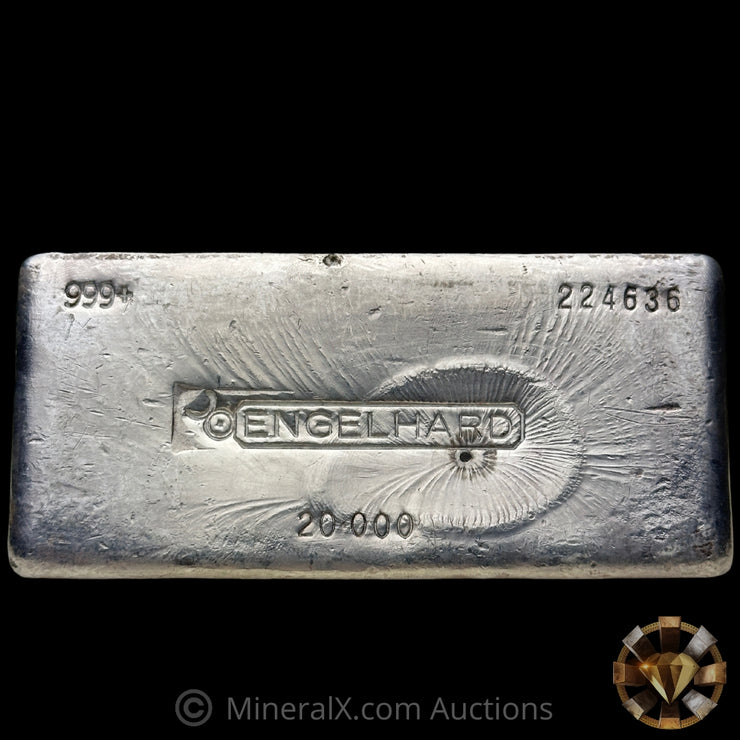 20oz Engelhard Bull Logo Vintage Silver Bar