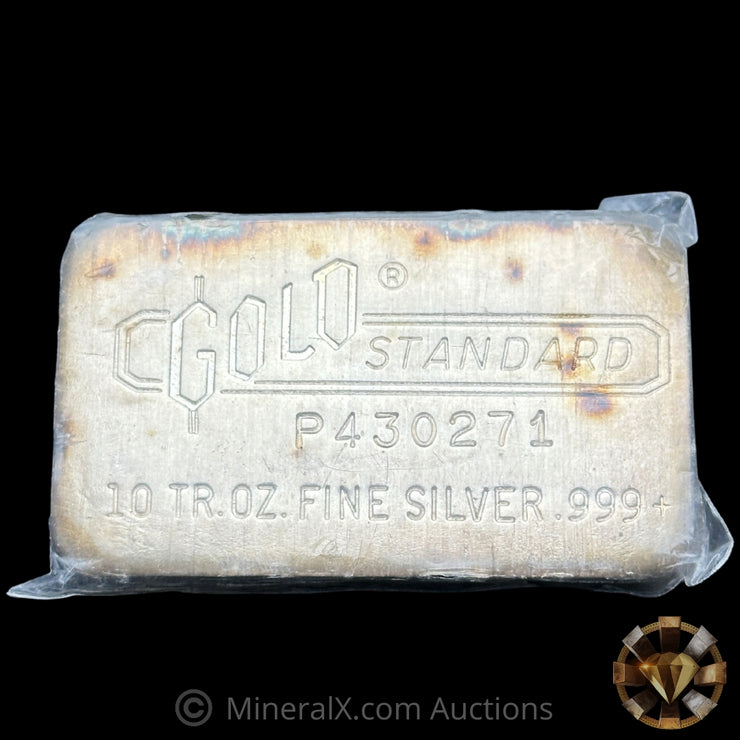 10oz Engelhard Gold Standard P Loaf Vintage Silver Bar