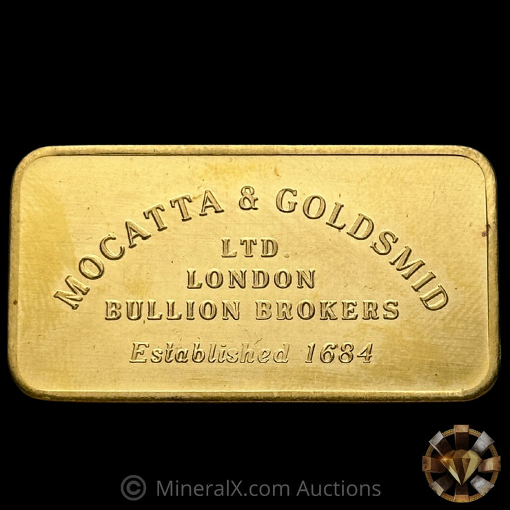 1oz Mocatta & Goldsmid LTD London Bullion Brokers Vintage Gold Bar