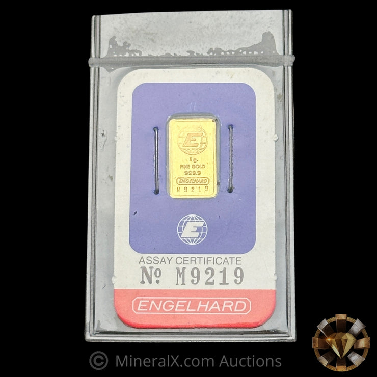 1g Engelhard M Prefix Gold Bar In Original Sealed Assay