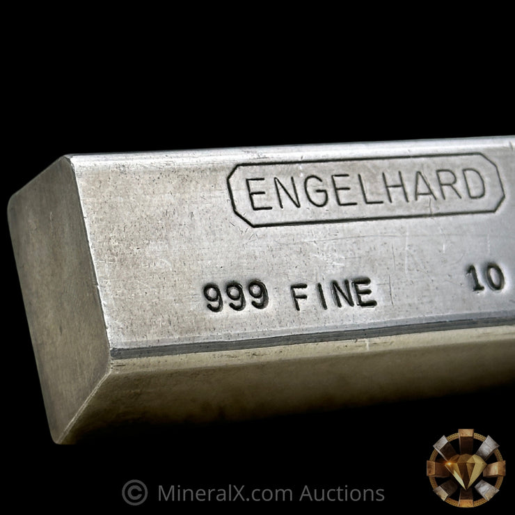 10oz Engelhard Full Hallmark Industrial Extruded Vintage Silver Bar