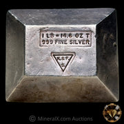 14.6oz 1lb 1977 Dated/Inscribed Kenneth & Freda Shonback K & F S San Francisco Vintage Silver Bar