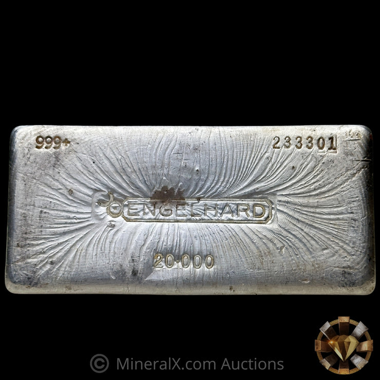 20oz Engelhard Bull Logo Vintage Silver Bar