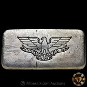 10oz W H Foster Vintage Silver Bar with Rare Full Deak Star Triangle and Serial Counterstamps