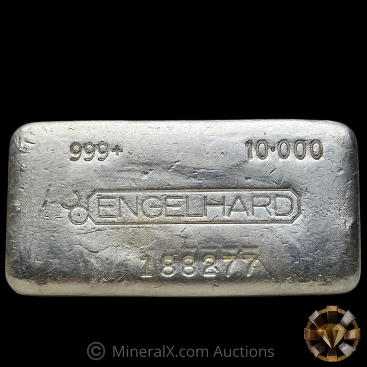 10oz Engelhard Floating Decimal Bull Logo Vintage Silver Bar