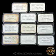 x11 1oz Engelhard Vintage Silver Art Bar Lot