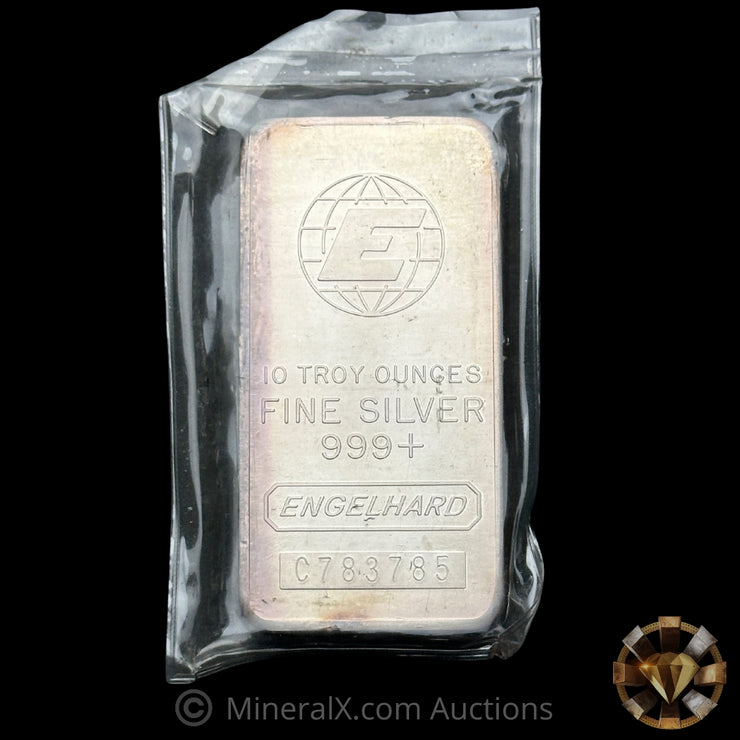 10oz Engelhard E Logo Vintage Silver Bar In Seal