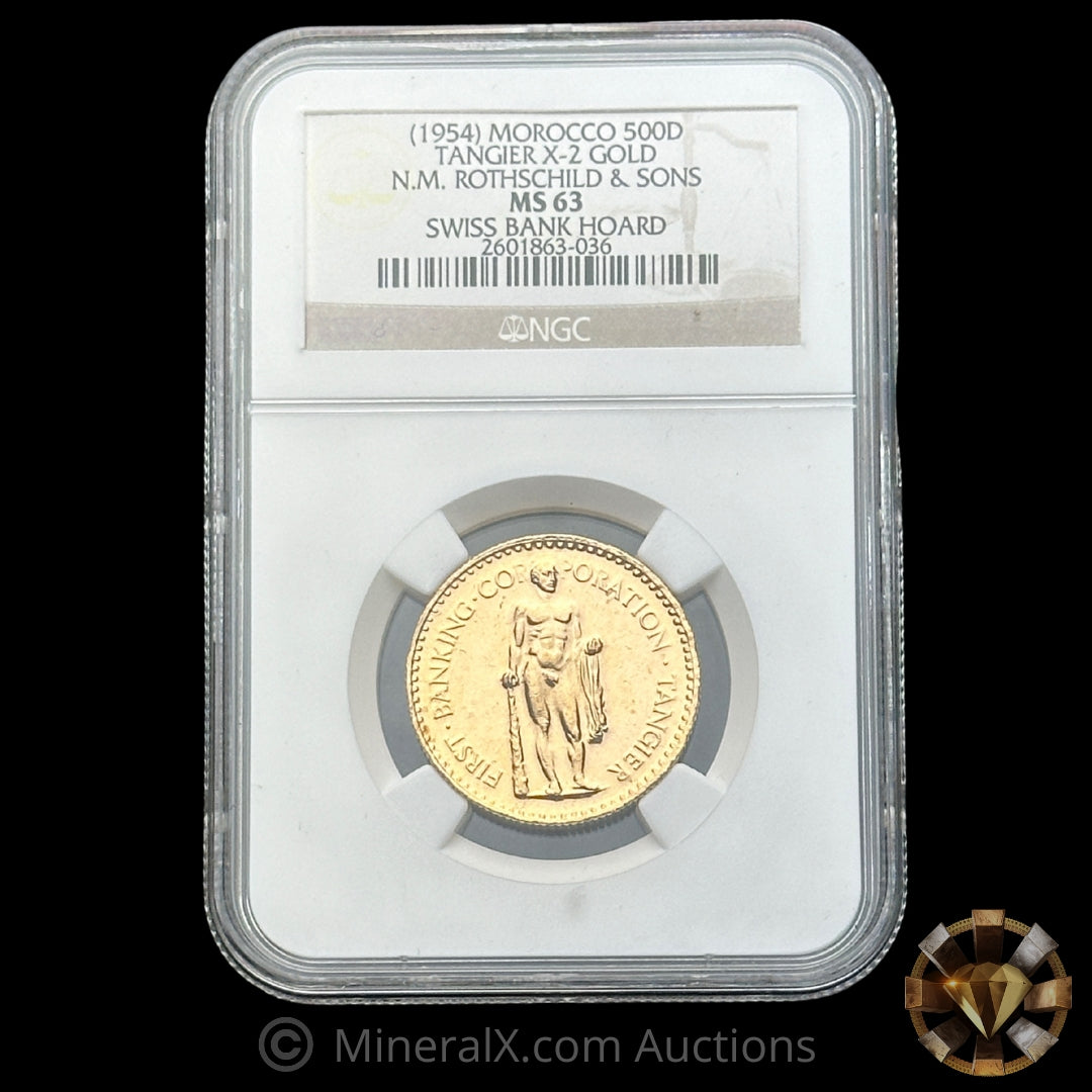 1oz 1954 N M Rothschild & Sons RMR Swiss Bank Hoard Gold Coin NGC