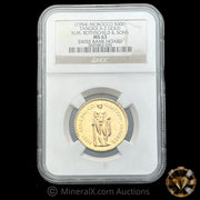 1oz 1954 N M Rothschild & Sons RMR Swiss Bank Hoard Gold Coin NGC MS63