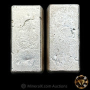 x2 10oz (20.77oz) 1981 Homestake Mining Company Sequential Serial Vintage Silver Bar Lot