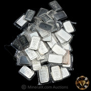 x76 (38oz) 1/2oz JM Johnson Matthey Blank Back Vintage Silver Bar Lot In Seals