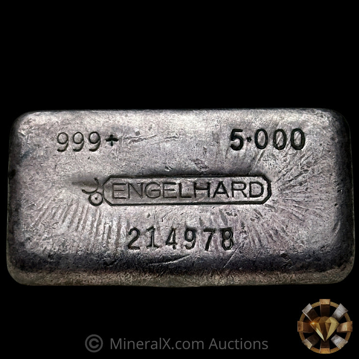 5oz Engelhard Bull Logo Vintage Silver Bar