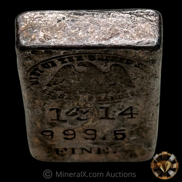 5.28oz Mint Of The United States At San Francisco SF Mint Vintage Silver Assay Ingot Bar