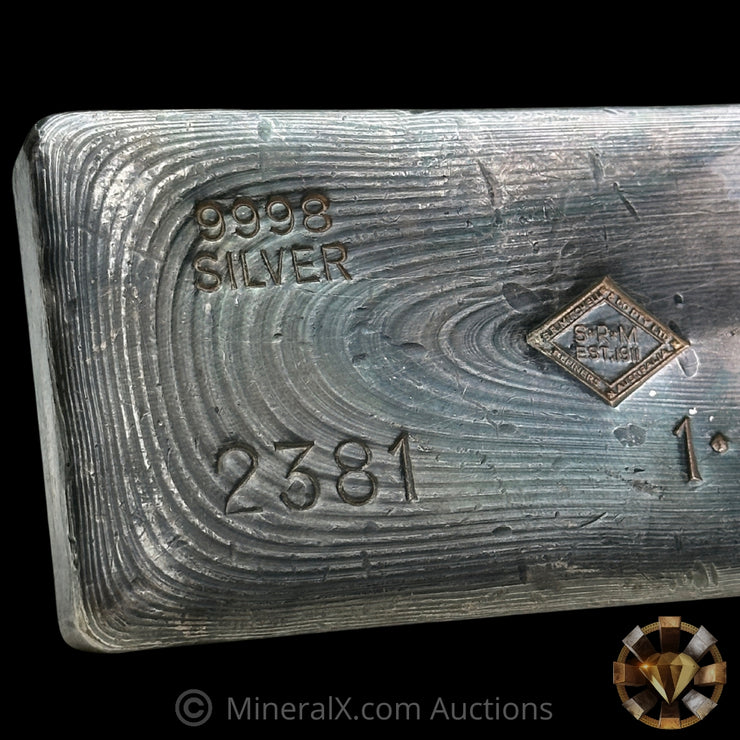 1.0036kg (Kilo) SRM Stanley Robert Mitchell Refiners Australia SCCC Counterstamp Vintage Silver Bar